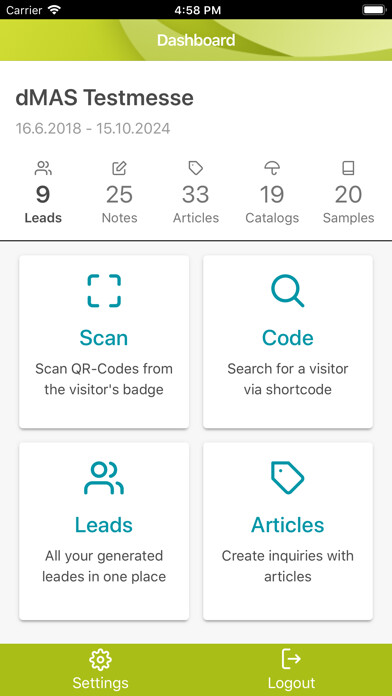 Emulate iPhone app dMAS Expo using MyAndroid