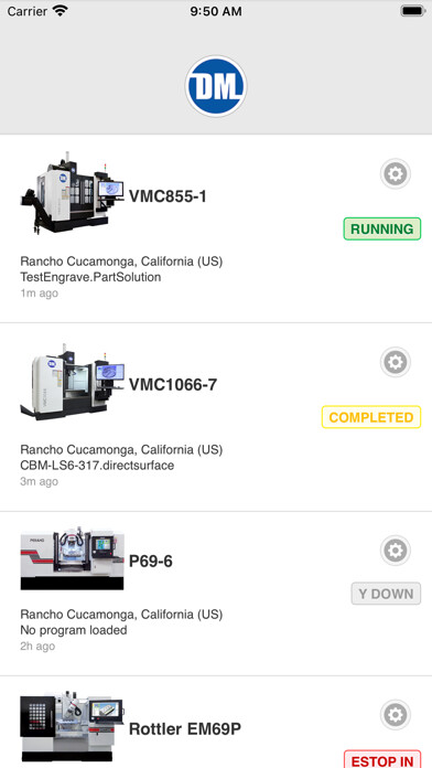 Emulate iPhone app DM CNC Machine Tracker using MyAndroid Emulate iPhone app DM CNC Machine Tracker using MyAndroid