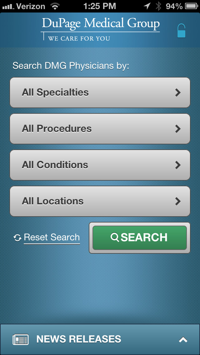 Emulate iPhone app DMG Physician Finder using MyAndroid Emulate iPhone app DMG Physician Finder using MyAndroid