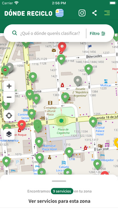 Emulate iPhone app ¿Dónde Reciclo? using MyAndroid