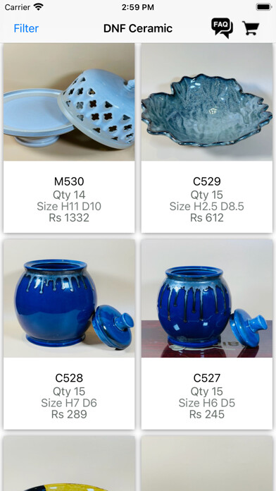 Emulate iPhone app DNF Ceramics Crockery E-Store using MyAndroid Emulate iPhone app DNF Ceramics Crockery E-Store using MyAndroid