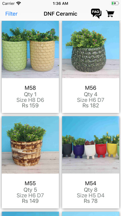 Emulate iPhone app DNF Ceramics Realtime E Store using MyAndroid