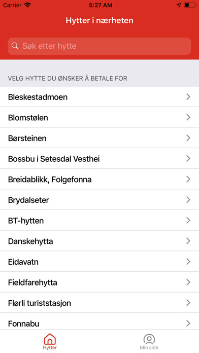 Emulate iPhone app DNT Hyttebetaling / Cabin pay using MyAndroid