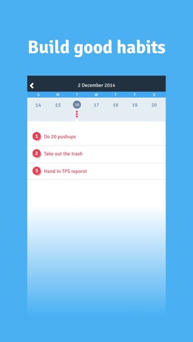 Emulate iPhone app Do 3 Things: Daily Habit Goals using MyAndroid
