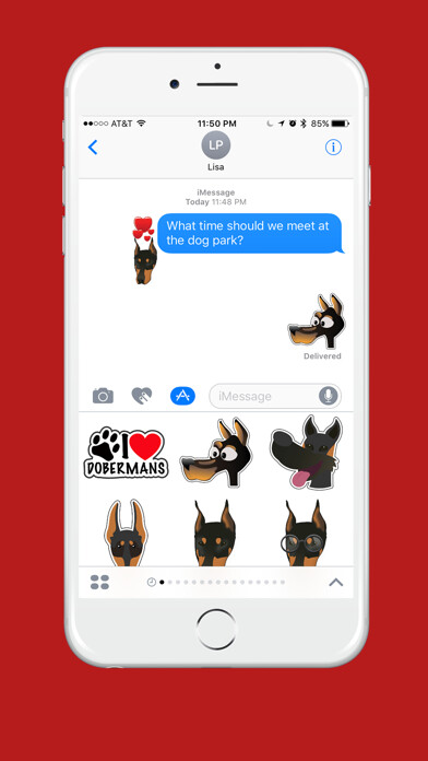 Emulate iPhone app Doberman Pinscher Emoji using MyAndroid Emulate iPhone app Doberman Pinscher Emoji using MyAndroid
