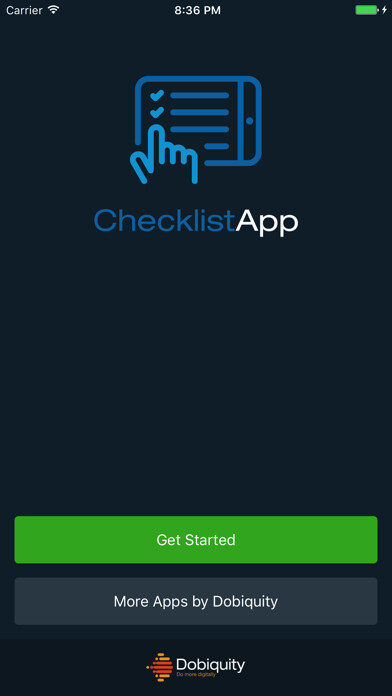 Emulate iPhone app Dobiquity: Checklist App using MyAndroid