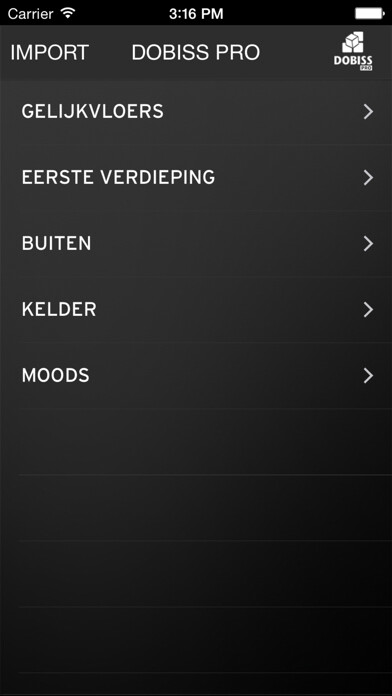 Emulate iPhone app Dobiss PRO using MyAndroid