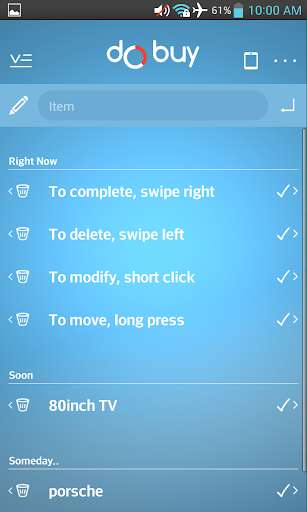 Run android online APK dObuy - list todo memo note from MyAndroid or emulate dObuy - list todo memo note using MyAndroid
