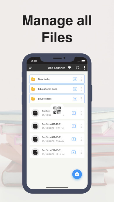 Emulate iPhone app DocScanner: Documents Scanner using MyAndroid