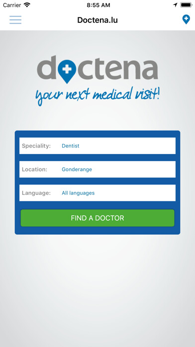 Emulate iPhone app Doctena.lu using MyAndroid