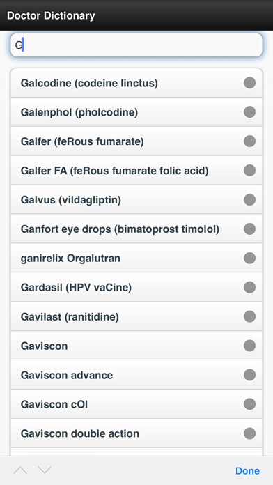 Emulate iPhone app Doctor Dictionary Offline using MyAndroid