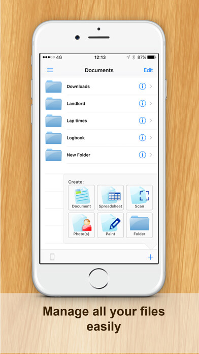 Emulate iPhone app Documents (Office Docs) using MyAndroid