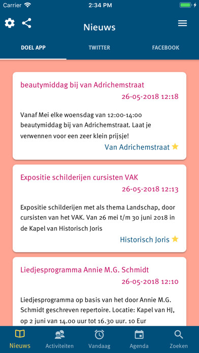 Emulate iPhone app Doel Dagbesteding using MyAndroid