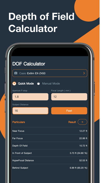 Emulate iPhone app DOF Calculator for Photography using MyAndroid Emulate iPhone app DOF Calculator for Photography using MyAndroid