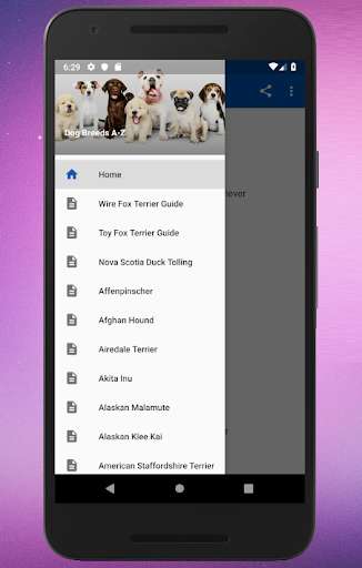 Run android online APK Dog Breeds A-Z from MyAndroid or emulate Dog Breeds A-Z using MyAndroid
