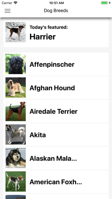 Emulate iPhone app Dog Breeds HD Wallpapers using MyAndroid