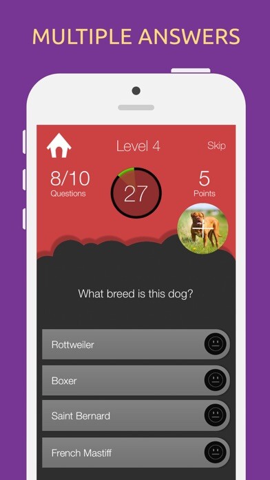 Emulate iPhone app Dog Breeds Quiz Test Game using MyAndroid Emulate iPhone app Dog Breeds Quiz Test Game using MyAndroid
