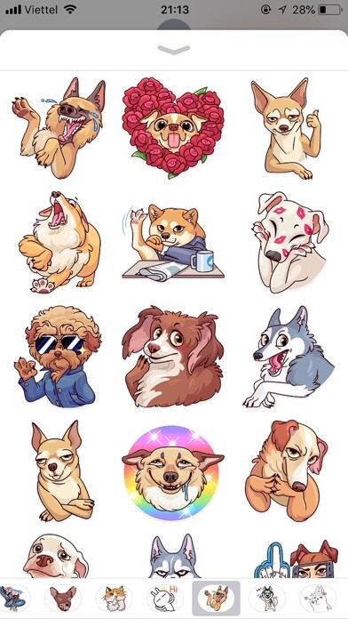 Emulate iPhone app Dog Cute Pun Funny Stickers using MyAndroid Emulate iPhone app Dog Cute Pun Funny Stickers using MyAndroid