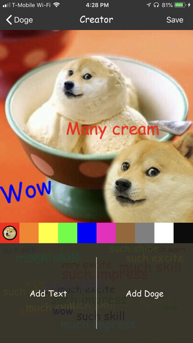 Emulate iPhone app Doge Creator using MyAndroid Emulate iPhone app Doge Creator using MyAndroid