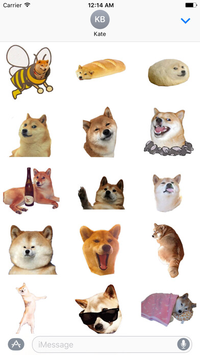 Emulate iPhone app Doge Memes Faces - stickers meme pack for iMessage using MyAndroid Emulate iPhone app Doge Memes Faces - stickers meme pack for iMessage using MyAndroid