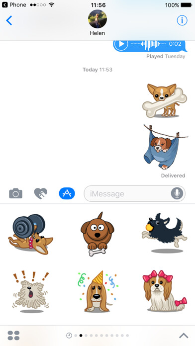 Emulate iPhone app Dog Emoji Animated Sticker Pack for iMessage using MyAndroid Emulate iPhone app Dog Emoji Animated Sticker Pack for iMessage using MyAndroid