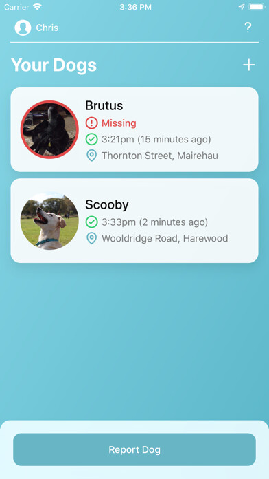 Emulate iPhone app Doggone - Reuniting lost dogs using MyAndroid