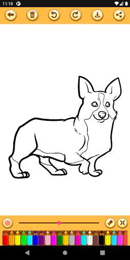 Run android online APK Dogs Coloring Pages from MyAndroid or emulate Dogs Coloring Pages using MyAndroid