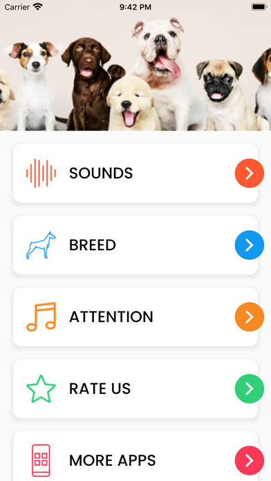 Emulate iPhone app Dog Sounds - Breed, Attention using MyAndroid Emulate iPhone app Dog Sounds - Breed, Attention using MyAndroid