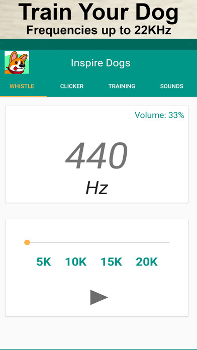 Emulate iPhone app Dog Training, Whistle, Clicker using MyAndroid