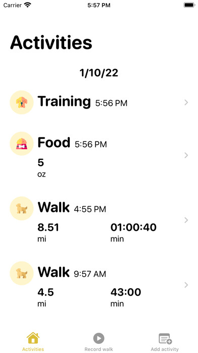 Emulate iPhone app Dog Walking Log using MyAndroid Emulate iPhone app Dog Walking Log using MyAndroid