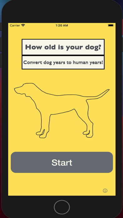 Emulate iPhone app DogYears - A Pet Age Converter using MyAndroid Emulate iPhone app DogYears - A Pet Age Converter using MyAndroid