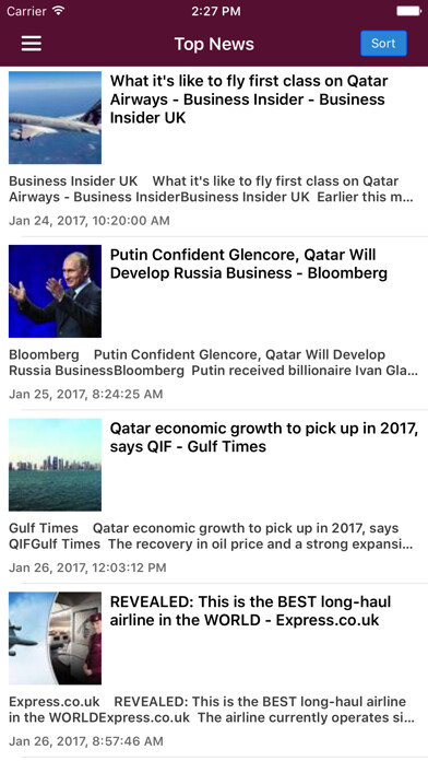 Emulate iPhone app Doha News & Qatar Today Free Edition using MyAndroid