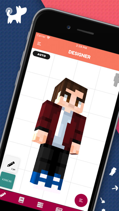 Emulate iPhone app Doid - Skins for Minecraft using MyAndroid Emulate iPhone app Doid - Skins for Minecraft using MyAndroid