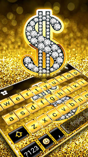 Run android online APK Dollar Gold Glitter Keyboard Theme from MyAndroid or emulate Dollar Gold Glitter Keyboard Theme using MyAndroid