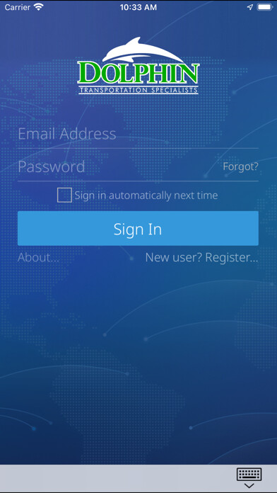 Emulate iPhone app Dolphin Transportation Service using MyAndroid