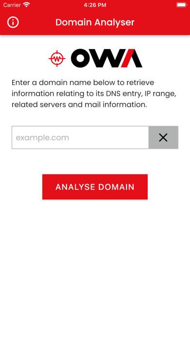 Emulate iPhone app Domain Analyser using MyAndroid