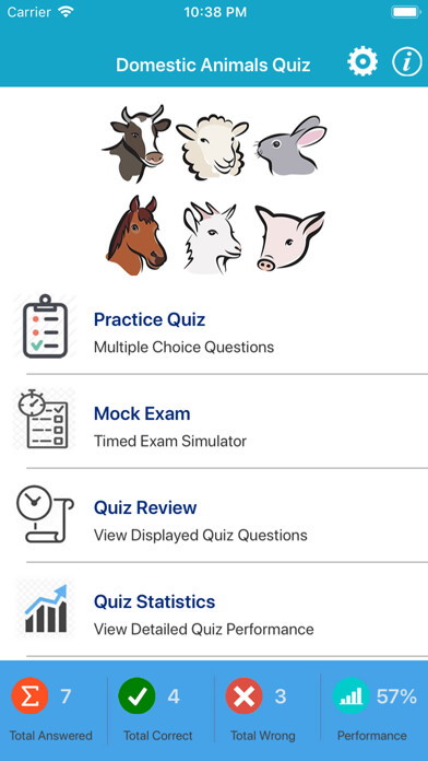 Emulate iPhone app Domestic Animals Quiz using MyAndroid Emulate iPhone app Domestic Animals Quiz using MyAndroid