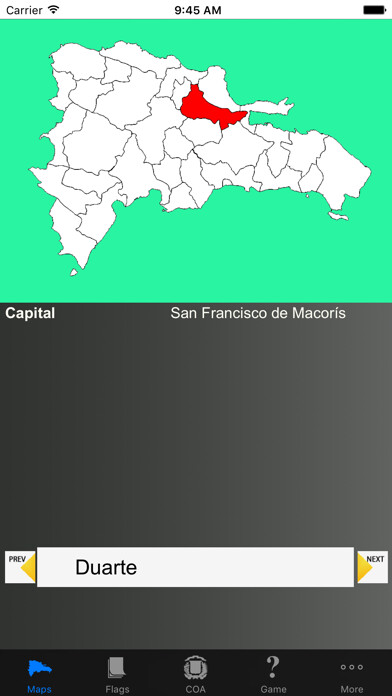 Emulate iPhone app Dominican Republic Province Maps and Capitals using MyAndroid Emulate iPhone app Dominican Republic Province Maps and Capitals using MyAndroid