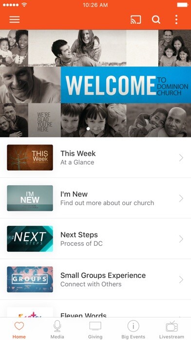 Emulate iPhone app Dominion Church using MyAndroid Emulate iPhone app Dominion Church using MyAndroid