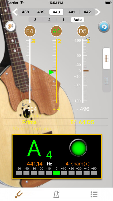 Emulate iPhone app DomraTuner - Tuner for Domra using MyAndroid Emulate iPhone app DomraTuner - Tuner for Domra using MyAndroid