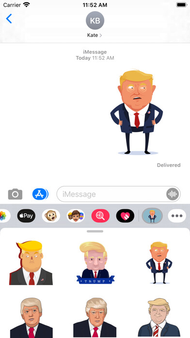 Emulate iPhone app Donald Trump Emotions Stickers using MyAndroid Emulate iPhone app Donald Trump Emotions Stickers using MyAndroid