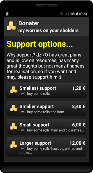 Run android online APK Donater from MyAndroid or emulate Donater using MyAndroid