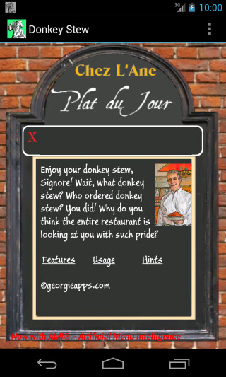 Run android online APK Donkey Stew - Menu Assistant from MyAndroid or emulate Donkey Stew - Menu Assistant using MyAndroid