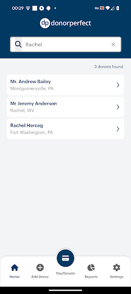 Emulate iPhone app DonorPerfect Mobile using MyAndroid