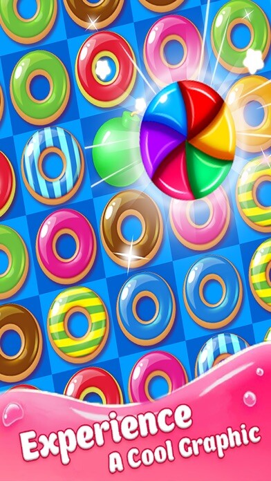 Emulate iPhone app Donut Blast Legend - Yummy Delicious Match 3 Game using MyAndroid