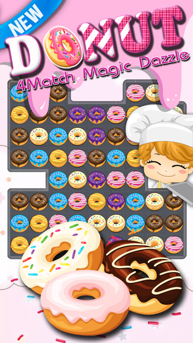 Emulate iPhone app donut match - dazzle cookie crush donut puzzle . using MyAndroid