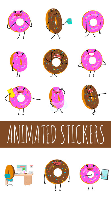 Emulate iPhone app Donut Moji - Animated emojis using MyAndroid Emulate iPhone app Donut Moji - Animated emojis using MyAndroid