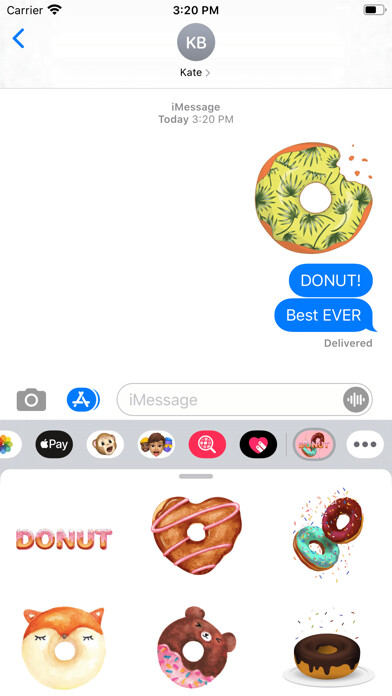 Emulate iPhone app Donuts Deluxe Stickers using MyAndroid