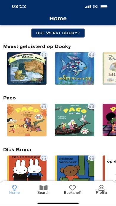 Emulate iPhone app Dooky: Digital Booky using MyAndroid