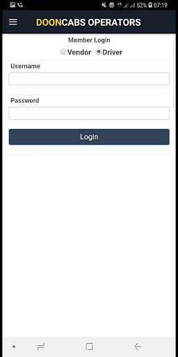 Run android online APK DoonCabs Operators - Doon Cabs Drivers and Vendors from MyAndroid or emulate DoonCabs Operators - Doon Cabs Drivers and Vendors using MyAndroid